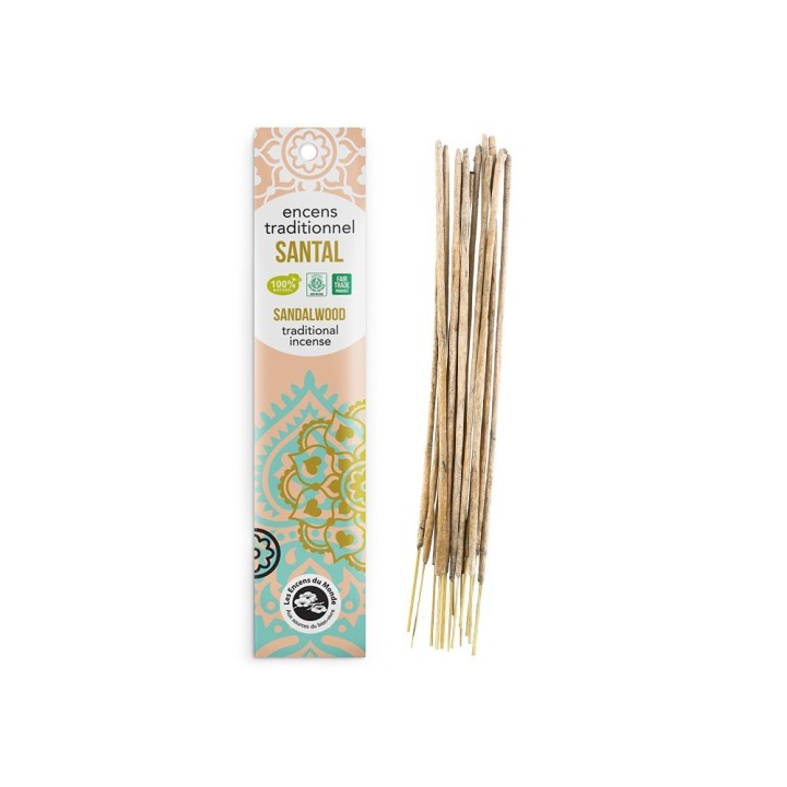 Indischer Weihrauch, 100% natürlich "Hohe Tradition" - Supreme Sandelholz - 20 pces - Les encens du monde
