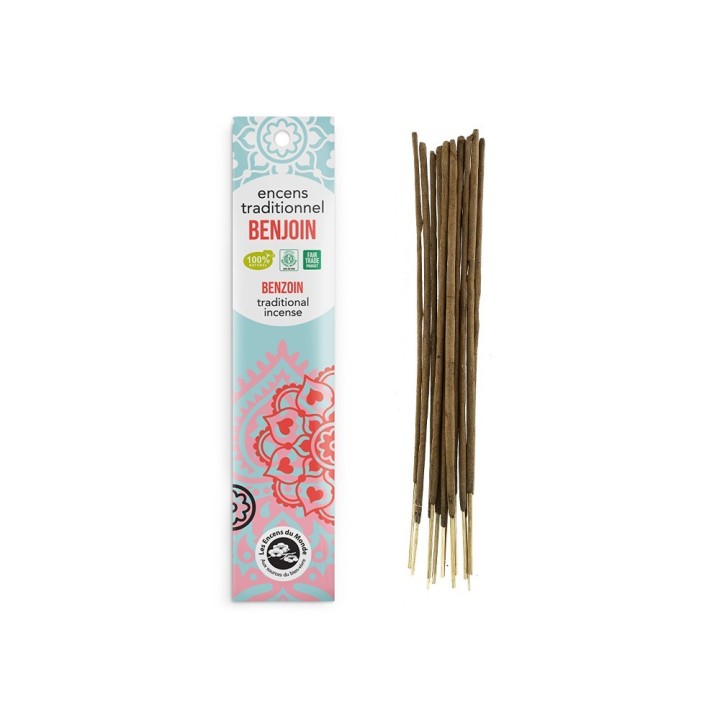 Incenso indiano, 100% naturale "Alta tradizione" - Benjoin - 20 pces - Les encens du monde