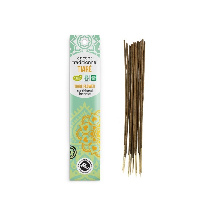 Incenso indiano, 100% naturale "Alta tradizione" - Tiaré gourmand (Frangipani) - 20 pces - Les encens du monde