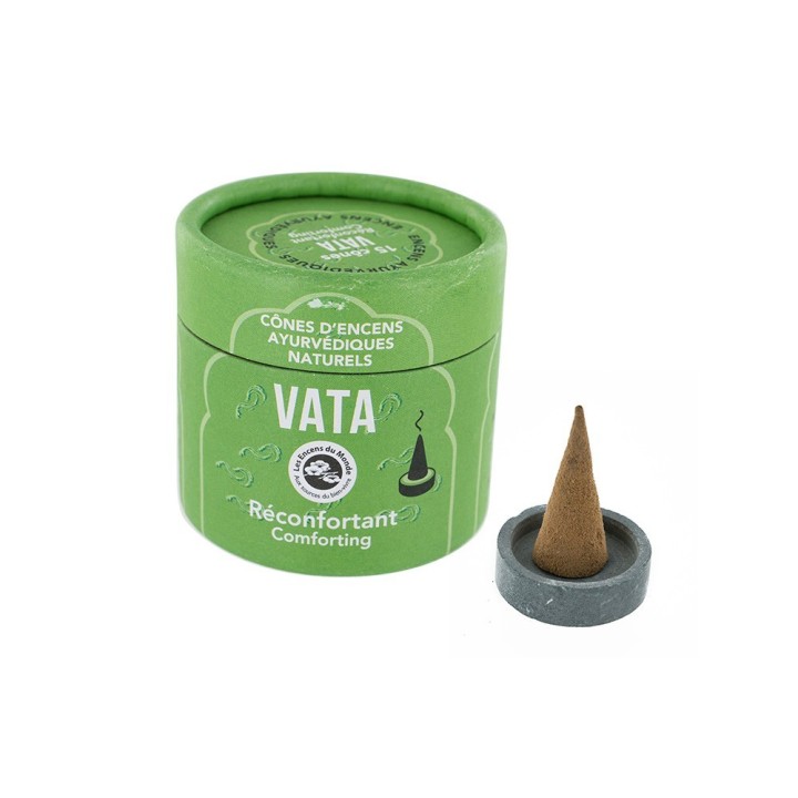 CÔNE D'ENCENS AYURVEDIQUE VATA  - LES ENCENS DU MONDE - AROMANDISE 