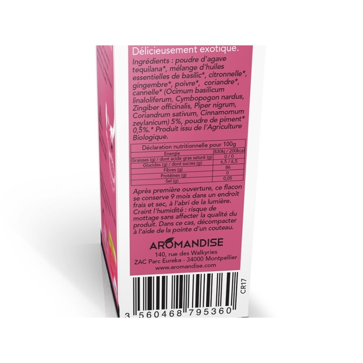 Cristaux d'huiles essentielles BIO à cuisiner, Mélange Thäi - Aromandise