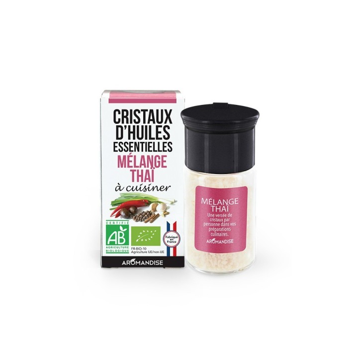 Cristaux d'huiles essentielles BIO à cuisiner, Mélange Thäi - Aromandise