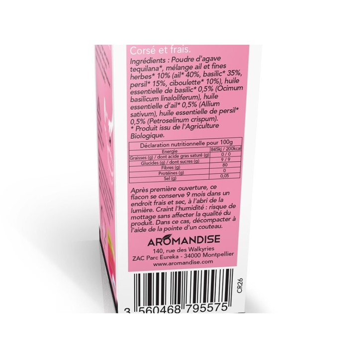 CRISTAUX D'HUILES ESSENTIELLES AIL ET FINES HERBES  - AROMANDISE 