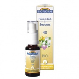 Complesso organico di fiori di Bach - Rescue / SOS (No. 40) - 20ml Spray - Biofloral