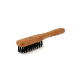Spazzola per barba fatta a mano, in puro cinghiale e legno di pero, con manico - Gentleman Barber