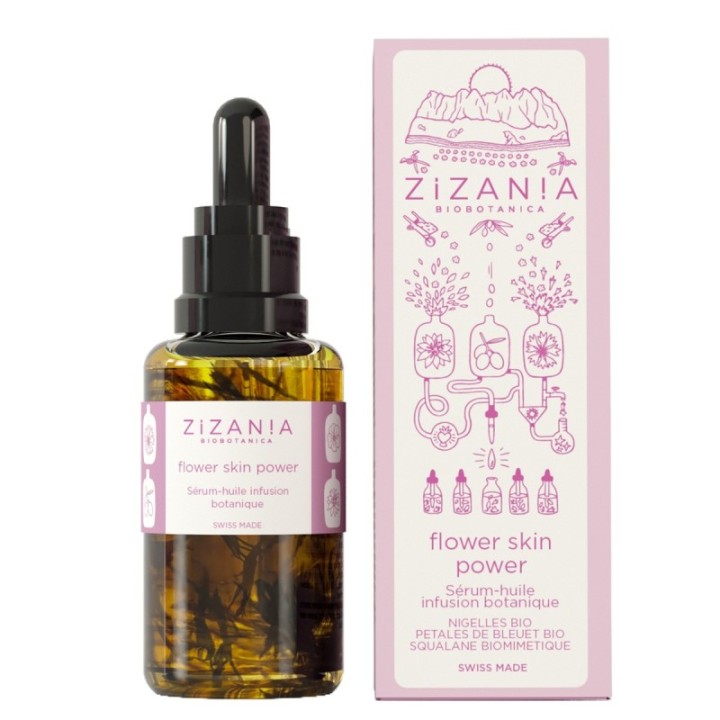 Sérum-huile intense Bio, Flower Skin Power - 30ml - Zizan!a