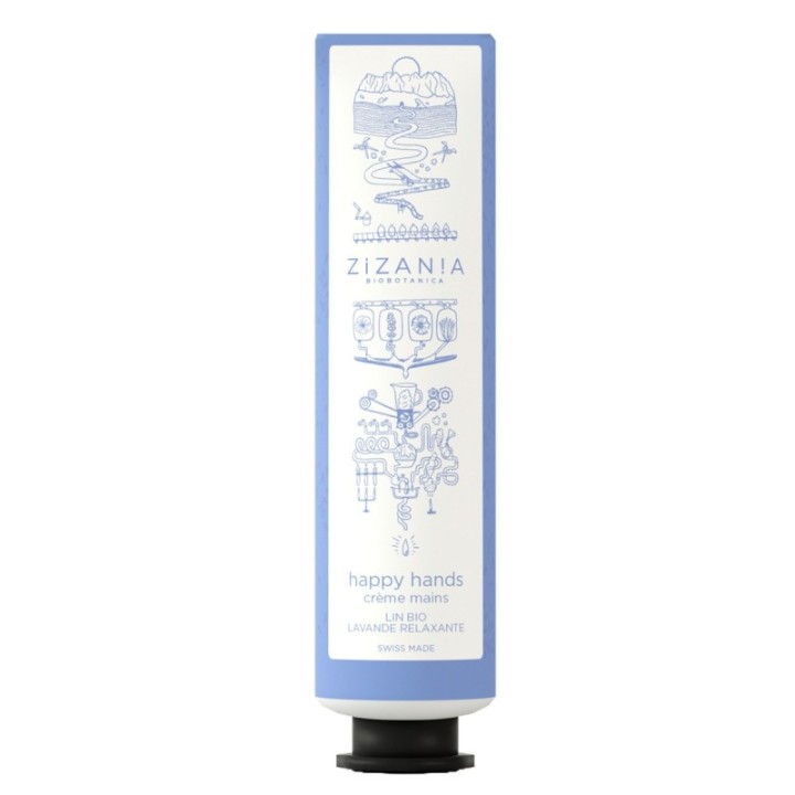Crème Mains suisse au lin, lavande & bleuet - Happy Hands - 50ml - Zizan!a