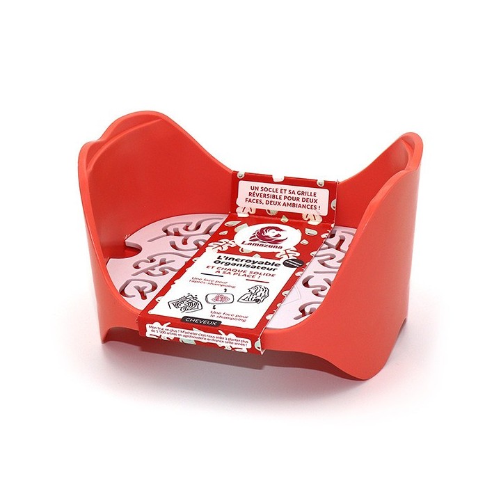 Organizzatore di cosmetici solido, durevole ed ecologico - Rosso, versione capelli - Lamazuna