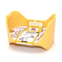 Organisateur pour cosmétiques solides, durable et écoconçu - Jaune, version Corps - Lamazuna