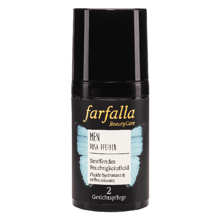 Fluide hydratant raffermissant pour homme au poivre rose - 30ml - Farfalla