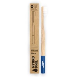 Brosse à dents en bambou - Bleu foncé, souples( Soft) - Hydrophil