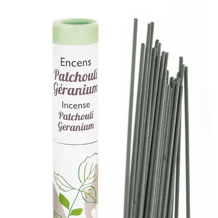 Encens végétal Japonais, Herbosense, 100% naturel -  Patchouli, Géranium - 30pces - Les Encens du Monde 