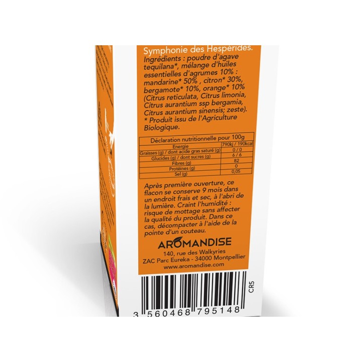 CRISTAUX D'HUILES ESSENTIELLES RONDE D'AGRUMES AROMANDISE - AROMANDISE