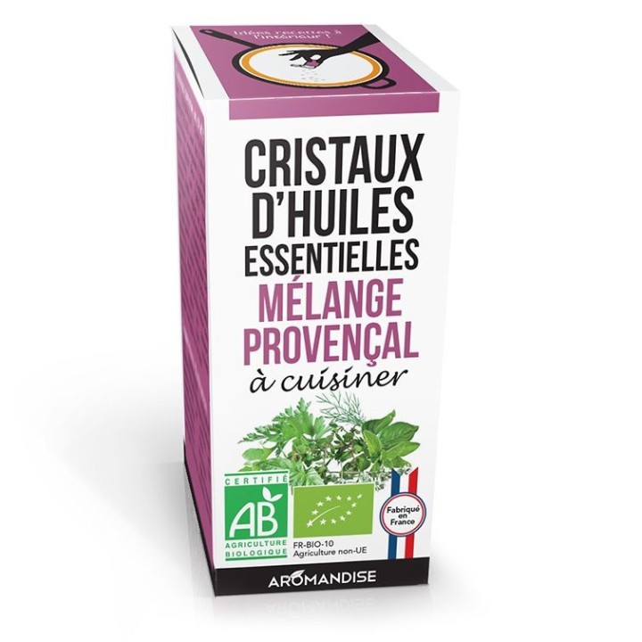 Cristalli di olio essenziale biologico per cucinare, miscela provenzale - 10g - Aromandise