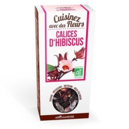Bio-Blumen zum Essen,  Hibiskus-Blütenblätter - 30g - Aromandise