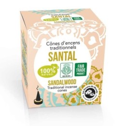 Cônes d'encens naturels indiens - Haute Tradition, SANTAL - Les encens du monde (Aromandise)