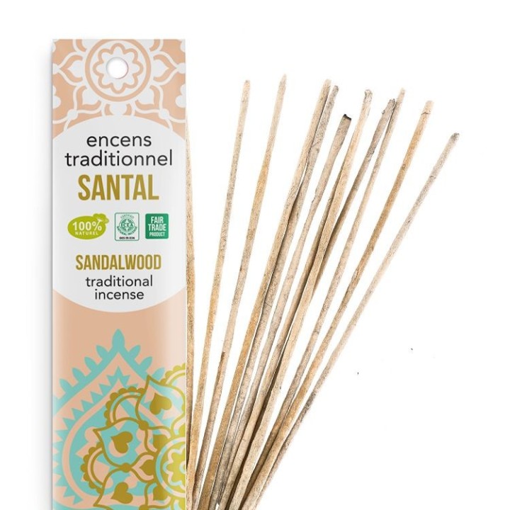 Incenso indiano, 100% naturale "Alta tradizione" - Sandalo supremo - 18 pces - Les encens du monde
