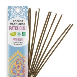Incenso indiano, 100% naturale "Alta tradizione" - Patchouli morbido - 20 pces - Les encens du monde