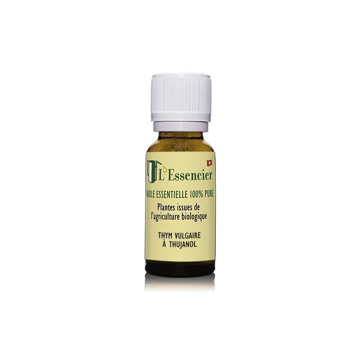 Bio Thymian vulgaris mit Thujanol ätherisches Öl aus dem Wallis, 100% rein - 5ml - L'essencier