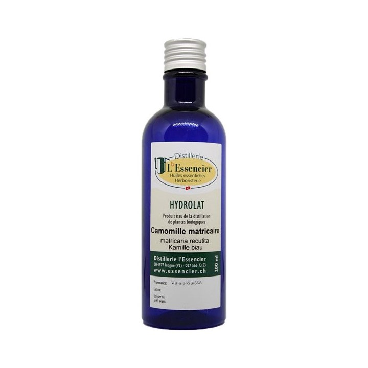 Hydrolat comestible de Camomille matricaire Biologique du Valais - 200 ml - L'essencier