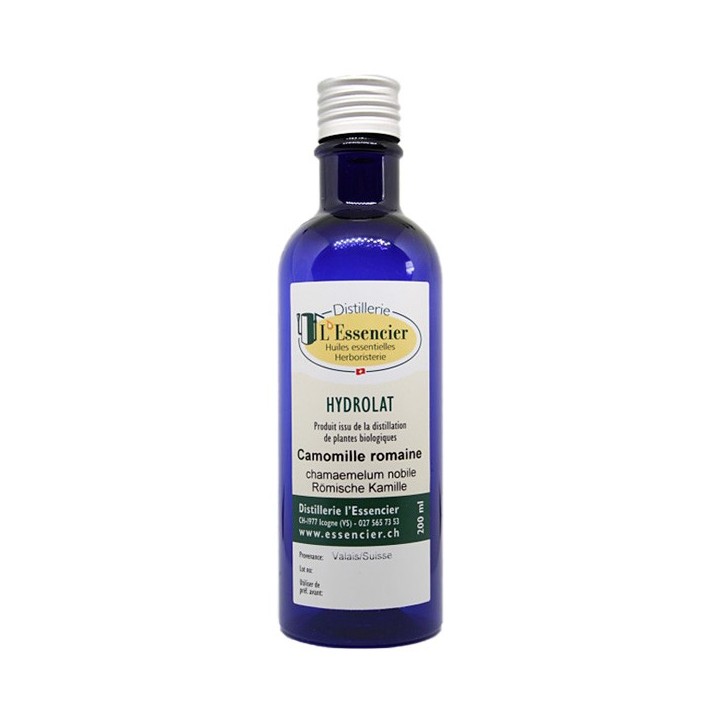 Hydrolat comestible de Camomille romaine Biologique du Valais - 200 ml - L'essencier