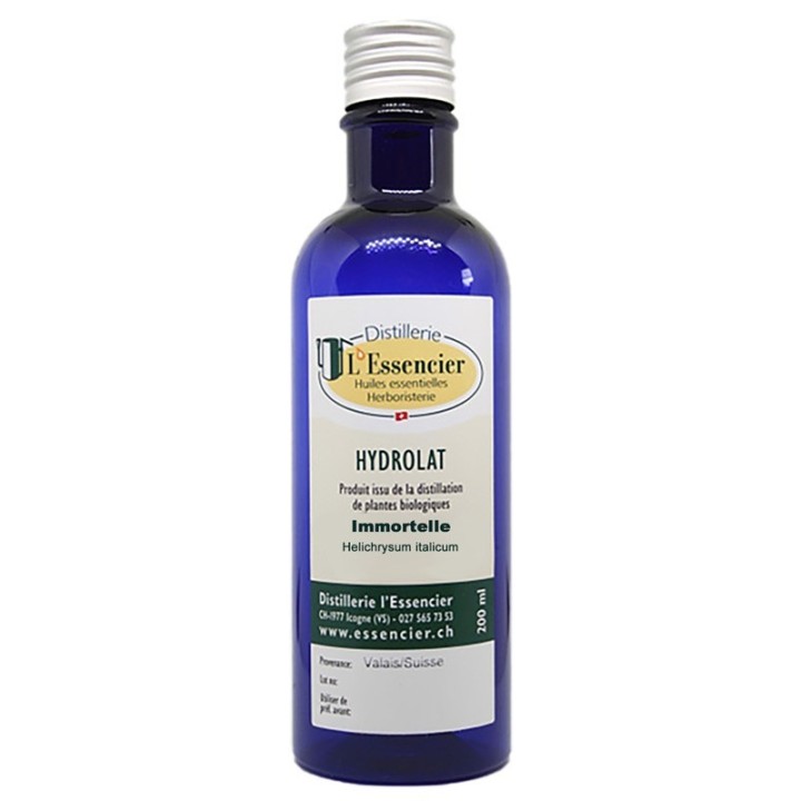 Hydrolat comestible d'Immortelle (Hélichryse) Biologique du Valais - 200 ml - L'essencier