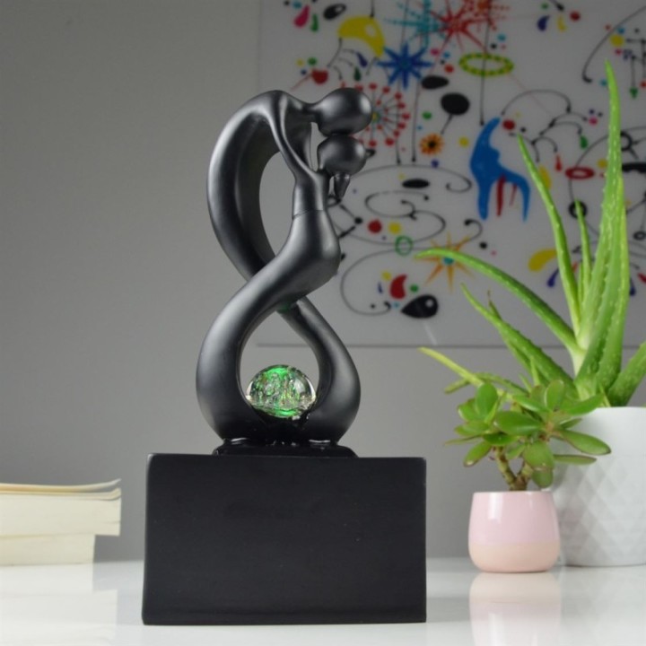 Fontana d'acqua - "Amor" Nero (con luce LED e palla) - Zen'Light