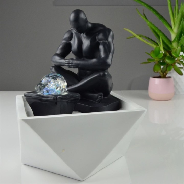 Fontana d'acqua - "Moderne Mister" (con luce LED e palla) - Zen'Light