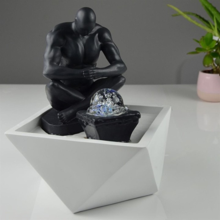 Wasserfontäne - "Moderne Mister" (mit LED-Licht und Kugel) - Zen'Light