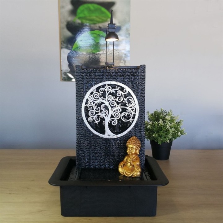 Fontaine à eau - "Arbre de Vie" (avec éclairage LED) - Zen'Light