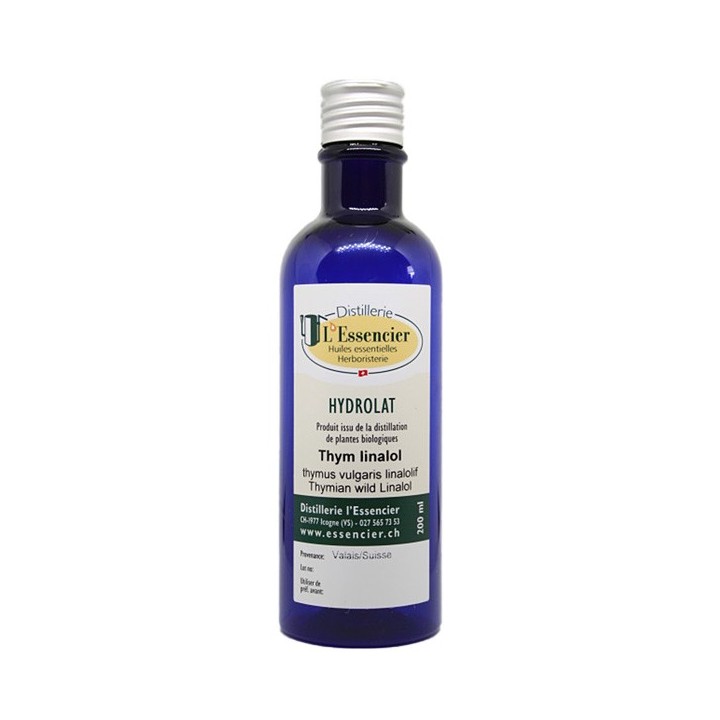 Hydrolat comestible de Thym linalol Biologique du Valais - 200 ml - L'essencier