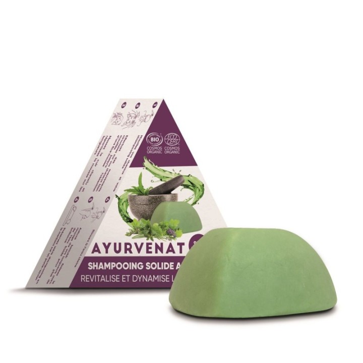 Shampoing solide Ayurvédique BIO aux 18 plantes - 50g - Ayurvenat