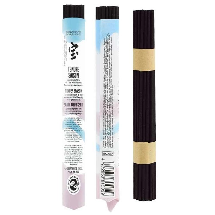 Rauchlose kurze japanische Weihrauchrollen, TENDER-SEASON - 35x 30 min. - Les encens du monde