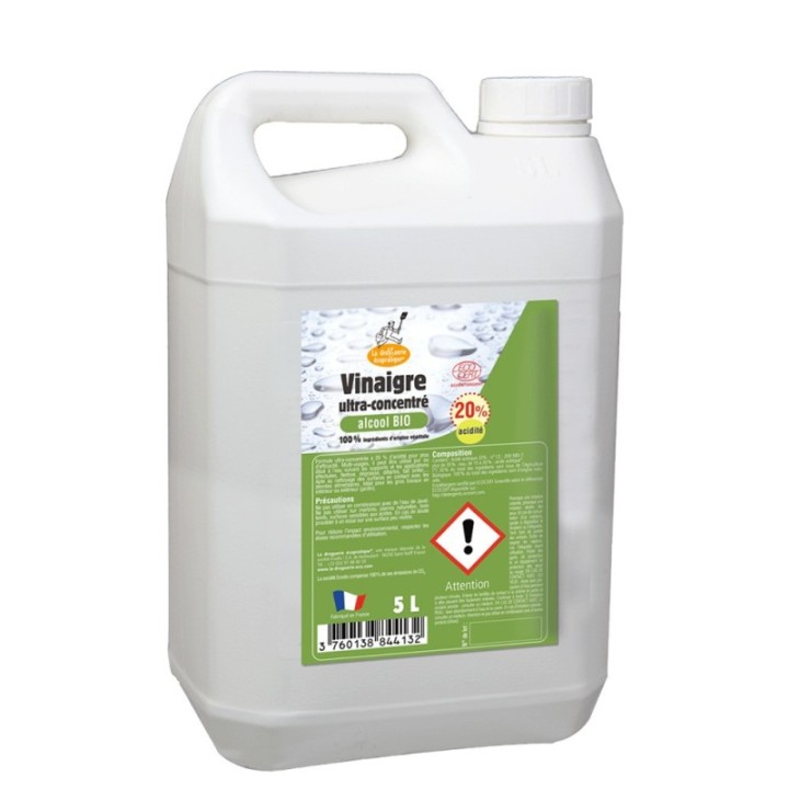 Aceto di alcool BIO, 20% - 5 litro - La Drogheria ecologica