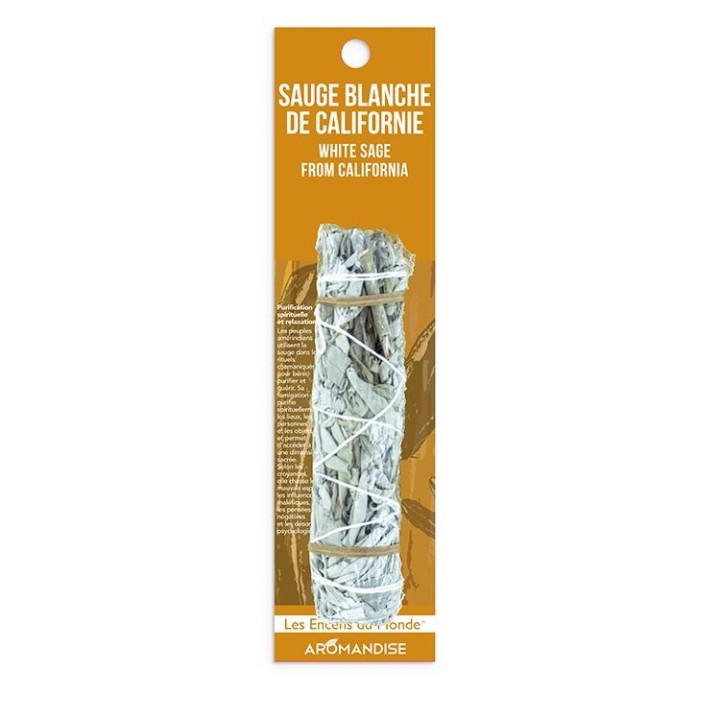 Geflochtener weißer Salbei aus Kalifornien - 13x3,5cm - Les encens du monde