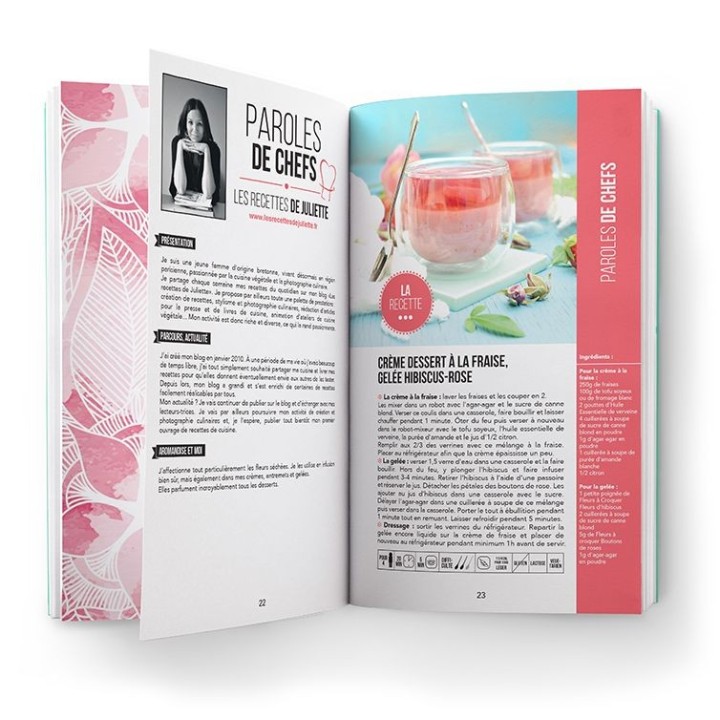 Livre, "Fleurs à croquer" nouvelles expériences culinaires - Aromandise (Édition Via Natura)