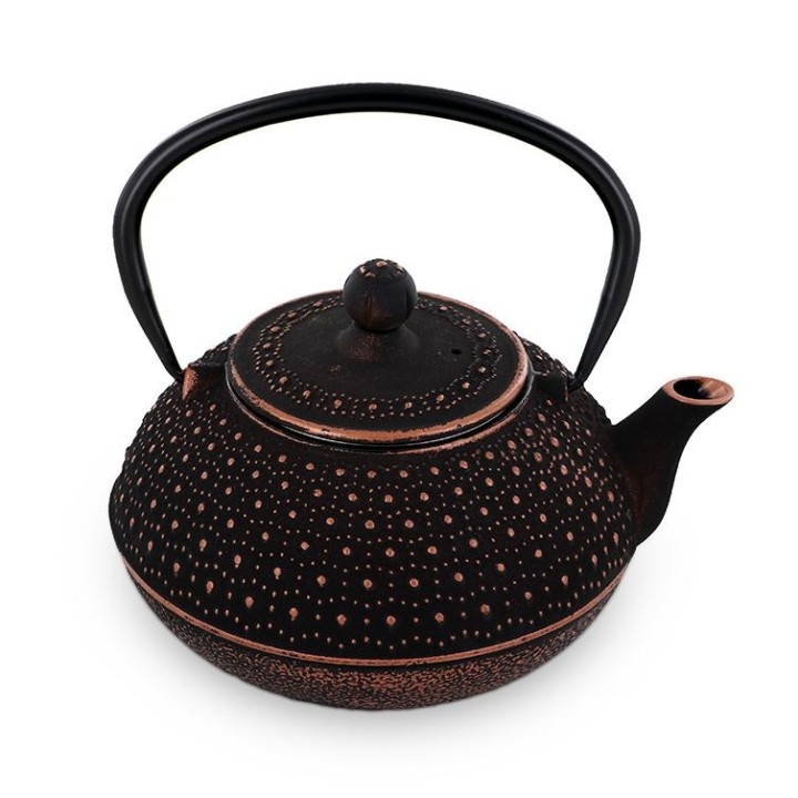 Gusseisen-Teekanne, "SUI" schwarz, mit Edelstahlfilter - 0,8 Liter - Aromandise