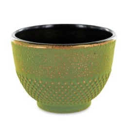 Tasse en fonte émaillée, Verte et dorée - 0,15 litre - Aromandise
