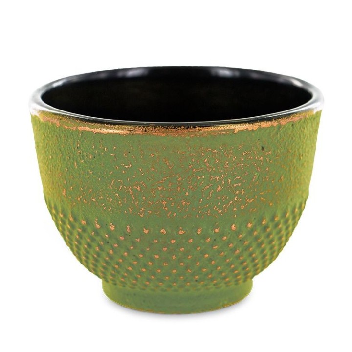Tazza in ghisa smaltata, verde e oro - 0.15 Litri - Aromandise