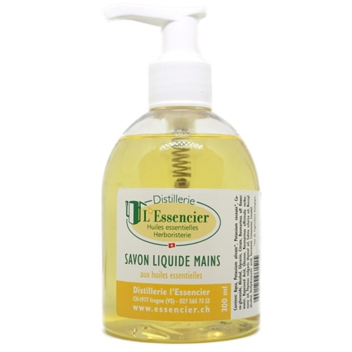 Sapone liquido per le mani con oli essenziali del Vallese - 300ml - L'essencier