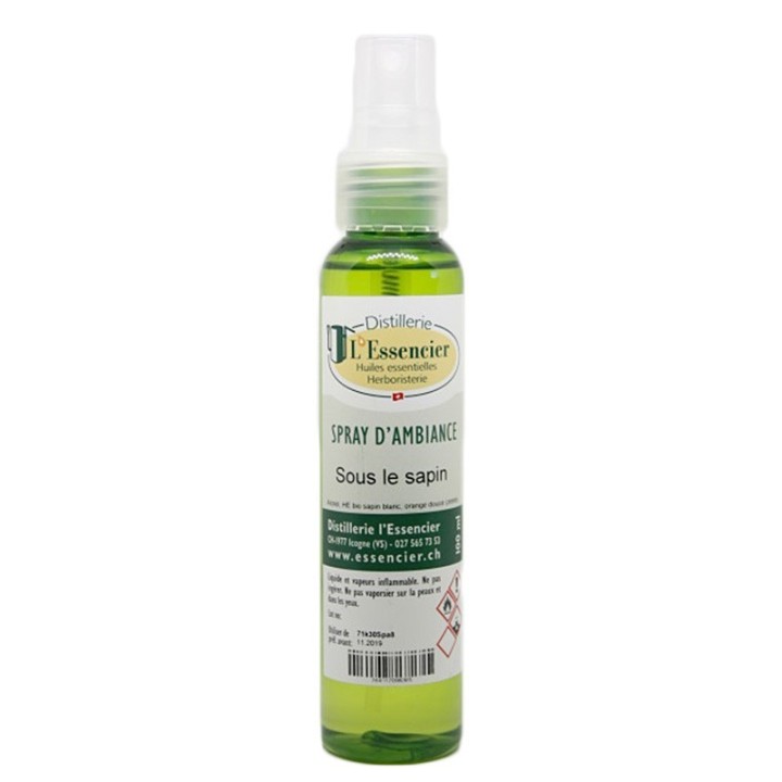 Spray ambiente artigianale "Sotto l'albero" con oli essenziali del Vallese - 100ml - L'essencier
