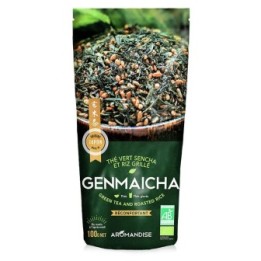 Thé vert et riz Genmaicha japonais BIO d'Uji - 100g - Aromandise