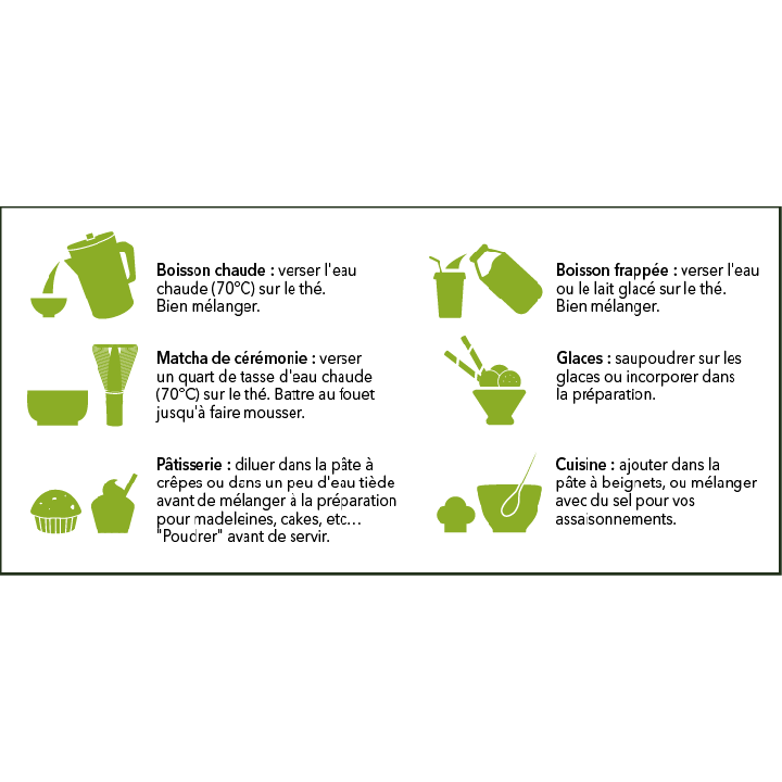 Poudre de thé vert Matcha BIO d'Uji (Japon) - 50g - Aromandise