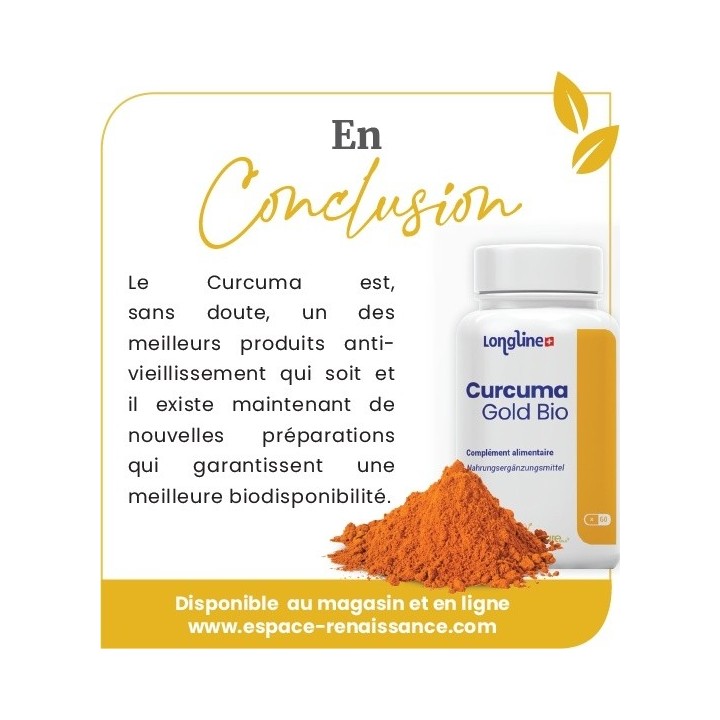 Curcuma Gold BIO - Bio optimisé pour une très haute assimilation - 60 gélules - Longline