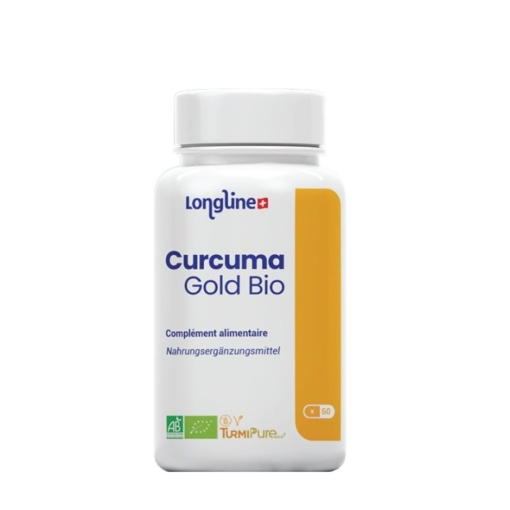 Bio-Kurkuma Gold - Bio optimiert für eine sehr hohe Assimilation - 60 Kapseln - Longline