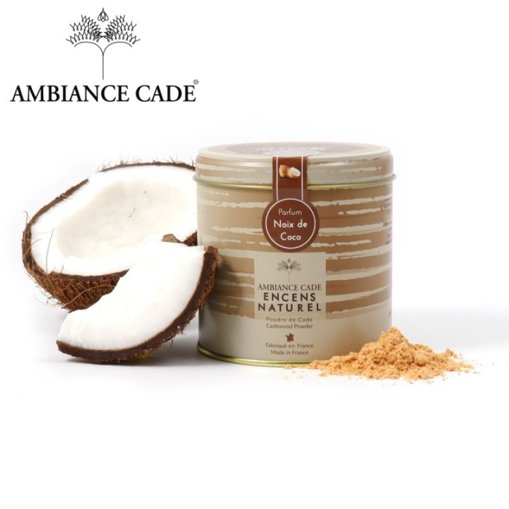 Poudre de Bois de Cade, Noix de coco (Encens naturel) - 90gr - Ambiance Cade