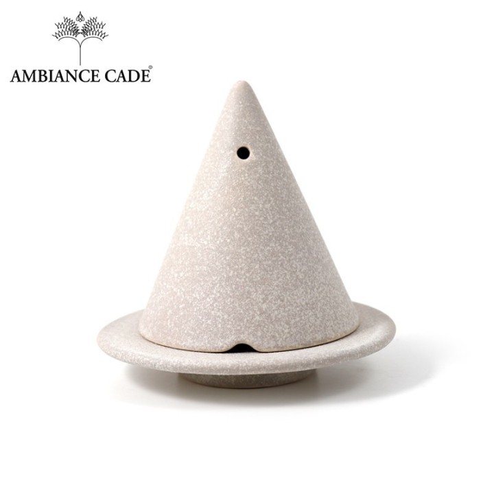 Merlin-Lampe zum Verbrennen von Kade-Holz, Grauer Stein - Ambiance Cade