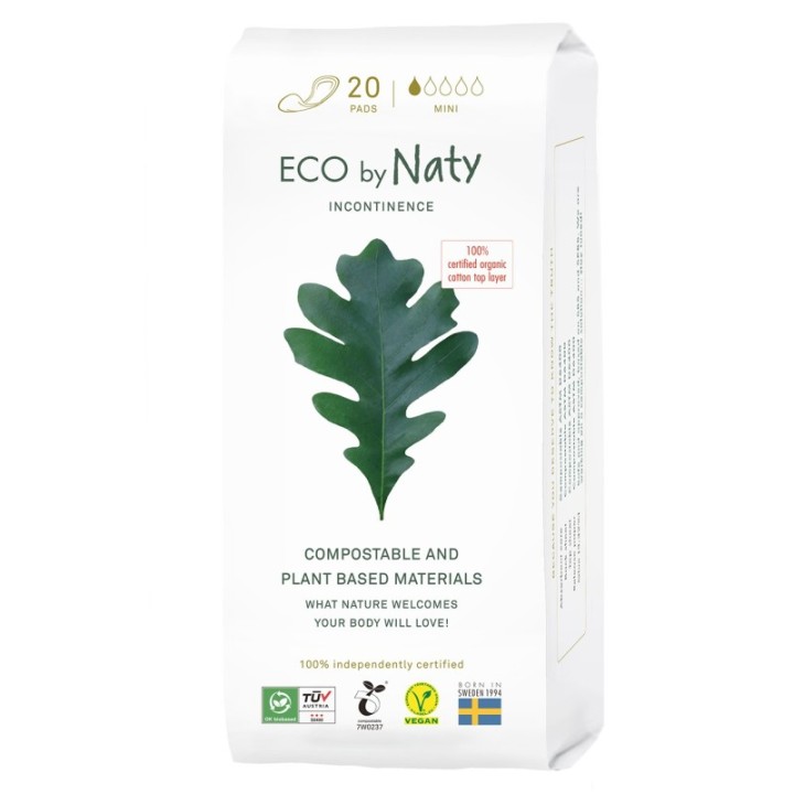 Tamponi per incontinenza, 100% compostabili, Mini - 20 pz. - Naty