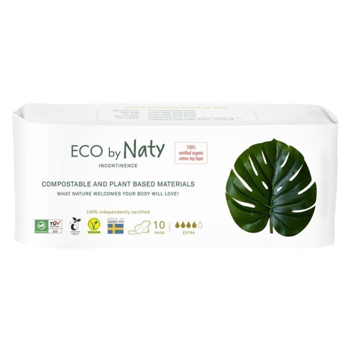 Tamponi per incontinenza, 100% compostabili, Extra - 10 pz. - Naty