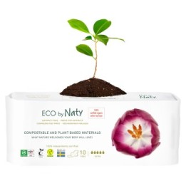 Serviette de maternité, 100% compostable, Ultre-absorbant - 10 pces - Naty